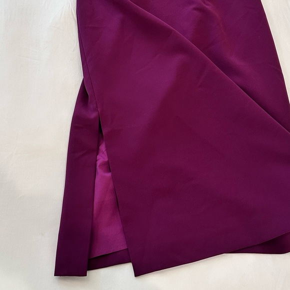 Milly Cady Colorblock Red Purple Sleeveless Pencil Dress- Size 4 - Picture 8 of 9